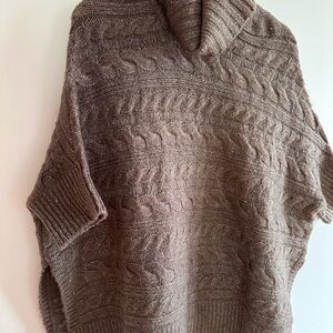 Cozy Cable Knit Poncho Sweater